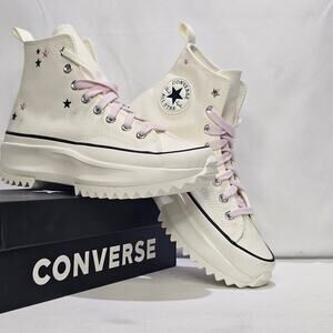 Converse Women's Run Star Hike Platform Embroidered Stars Size 8.5 A12205C NWT